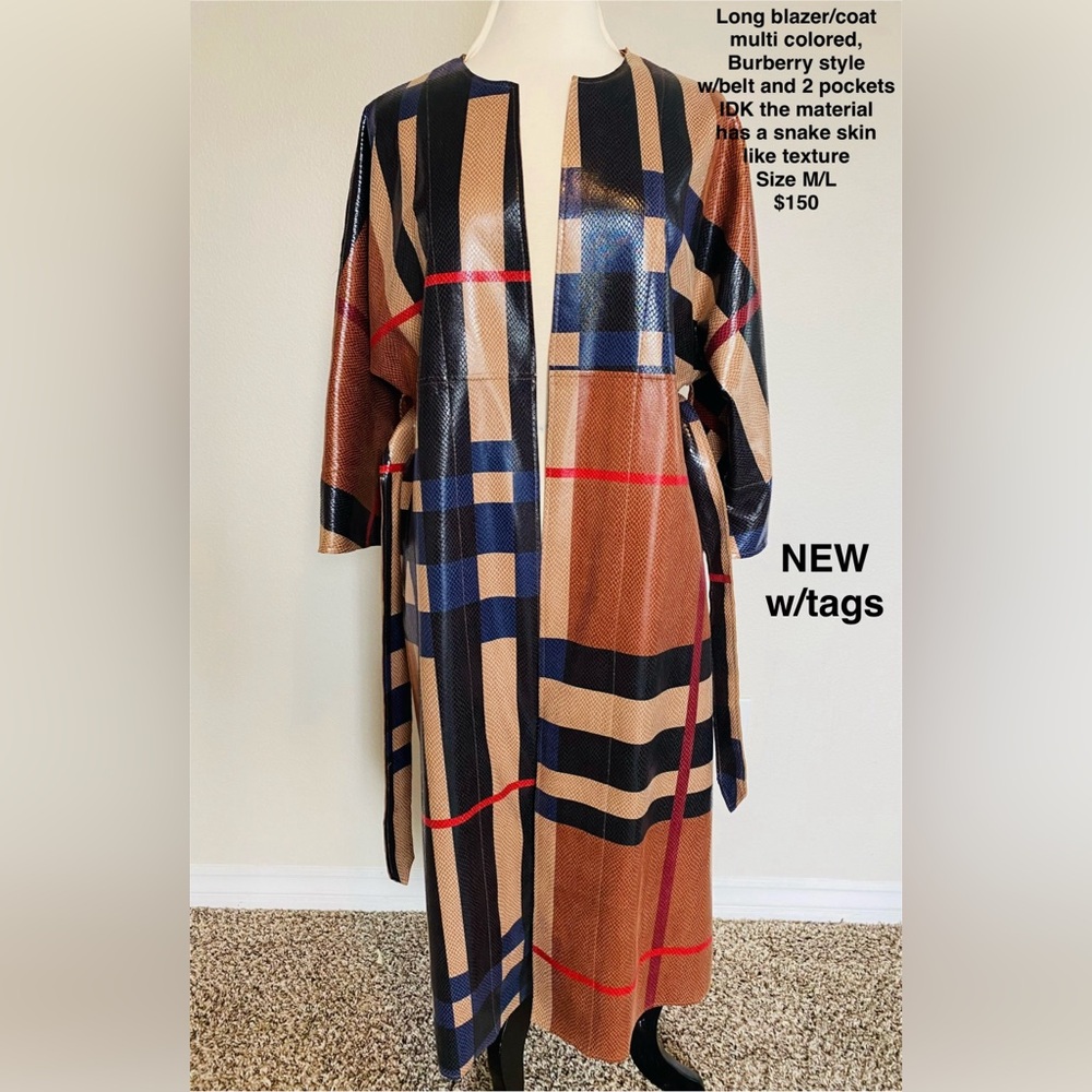 Lightweight coat, woman’s size M/L, multi print $150